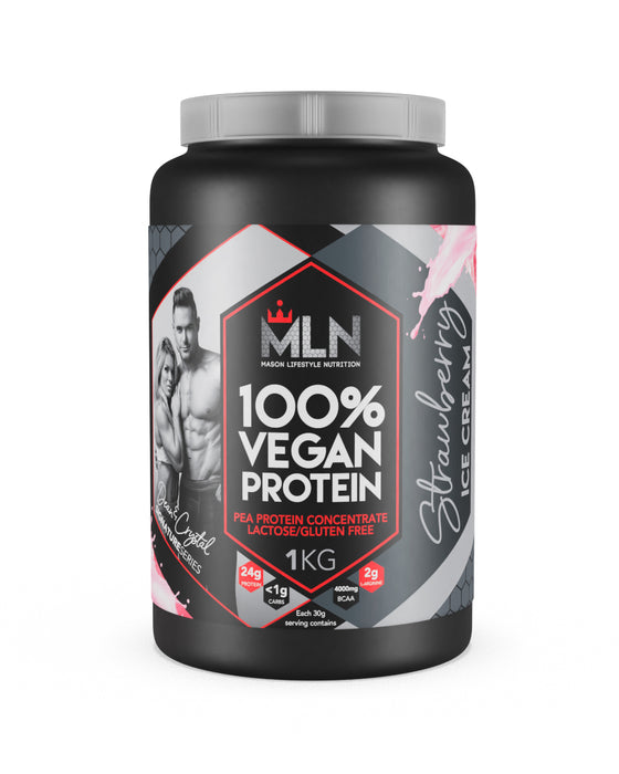 MLN Vegan Protein Strawberry Ice Cream