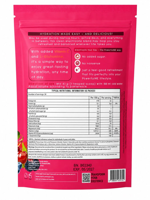 PowerfulME Berry Blaze Electrolytes